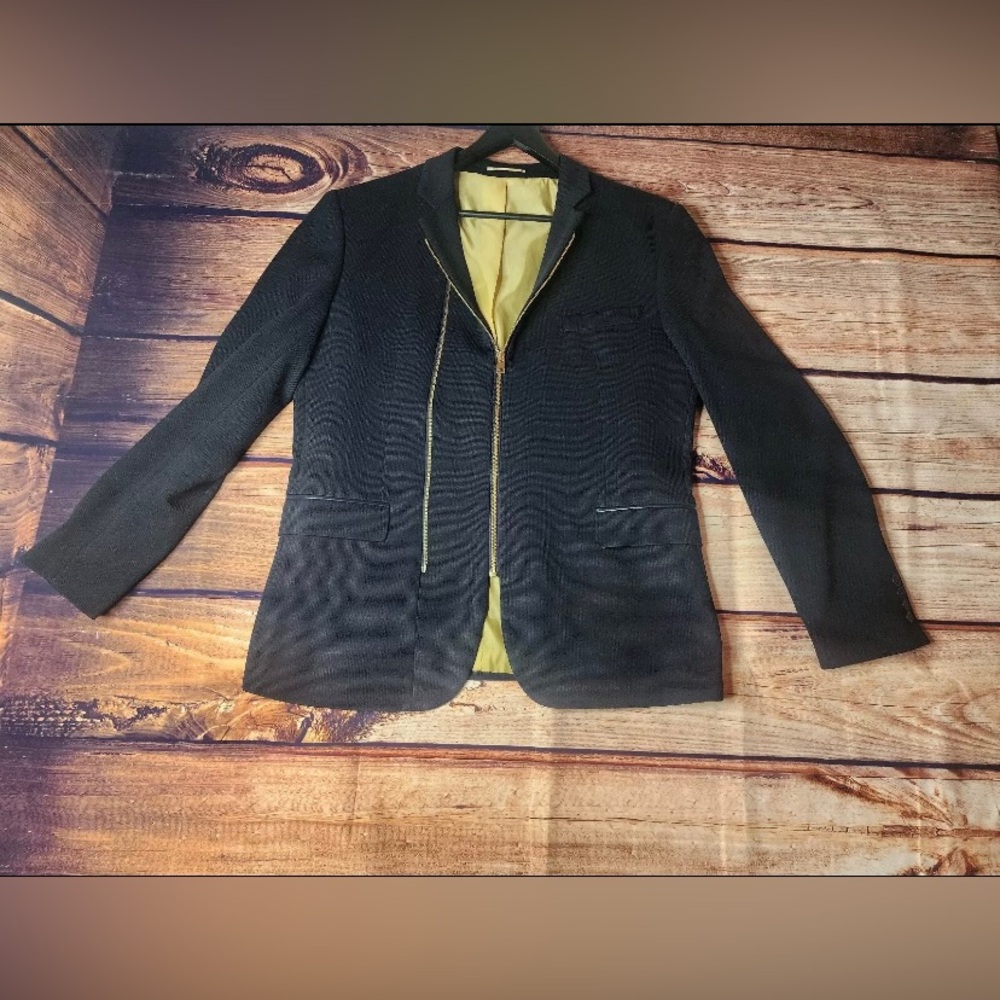 RNT 23 Zip Blazer Jacket Mens Size 42 navy Business Casual